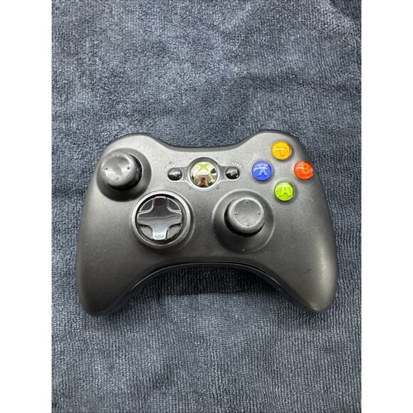 Official Microsoft Xbox 360 Black Wireless Controller - Picture 2 of 10